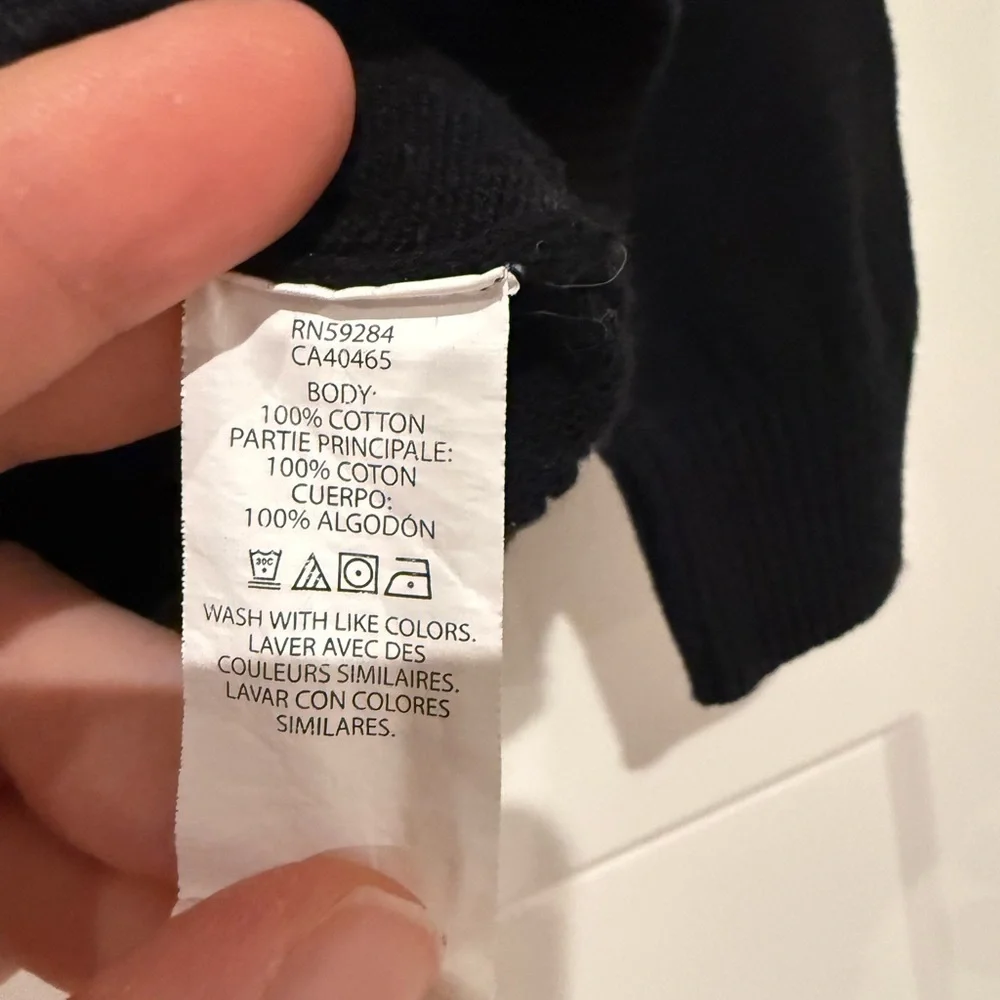 The Children's Place Black Sweater with Gray Trim